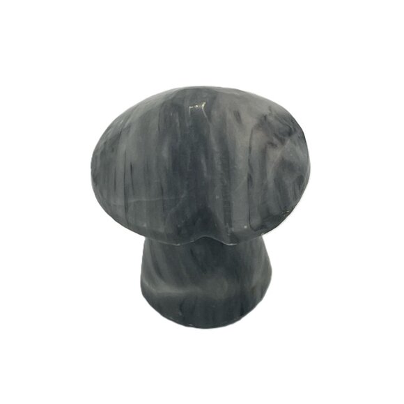 Vintage Mushroom Alabaster Hand Carved Gray White Marble Stone Mexico - Picture 4 of 5